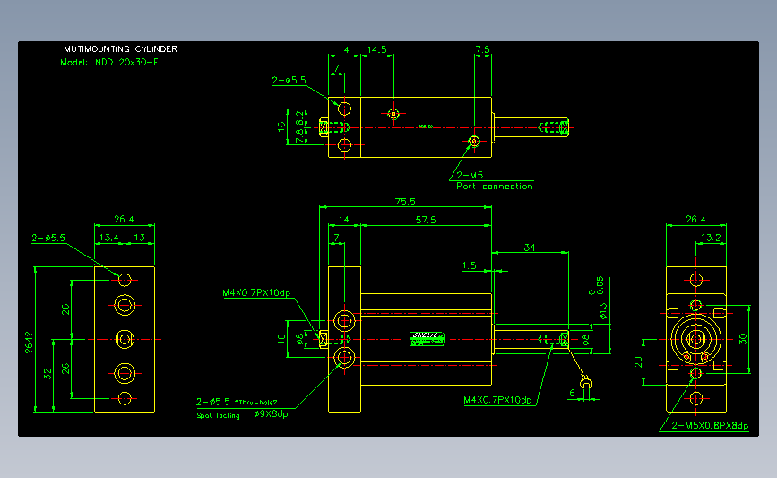 气立可CHELIC气动元件2D-NDD20x30-F