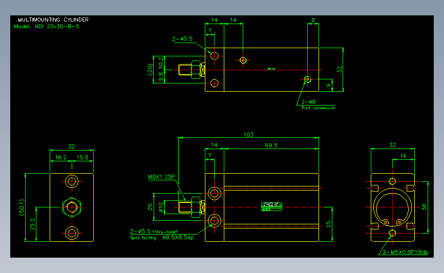 气立可CHELIC气动元件2D-NDI25x30-B-S