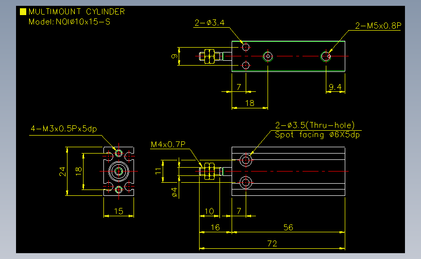 气立可CHELIC气动元件2D-NQI10x15-S