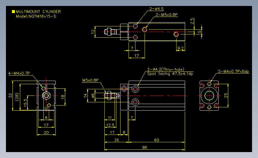 气立可CHELIC气动元件2D-NQTI16x15-S