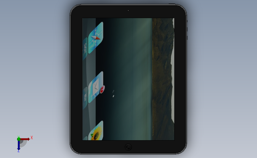 iPad(苹果平板电脑) 俯视图
