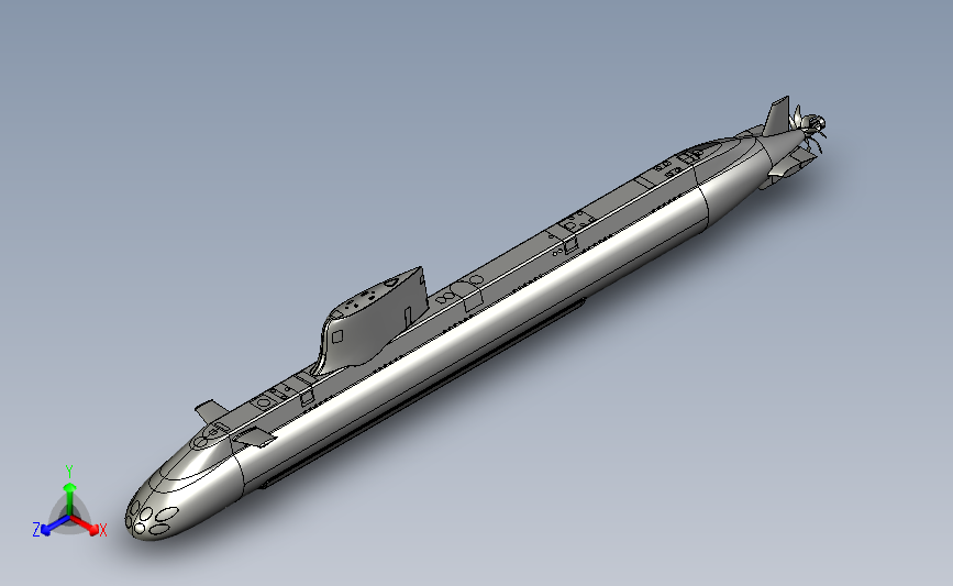 攻击型潜艇的CATIA&STP模型