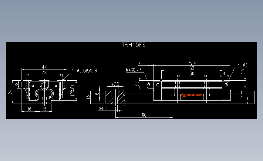 直线导轨TRH15FE.dwg