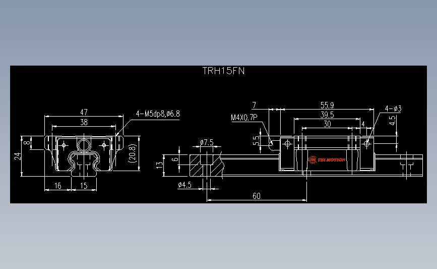 直线导轨TRH15FN.dwg