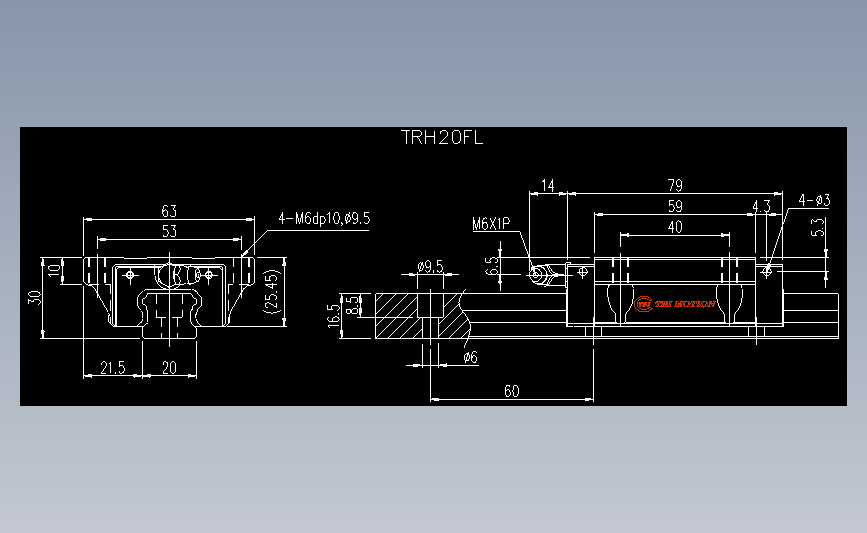 直线导轨TRH20FL.dwg