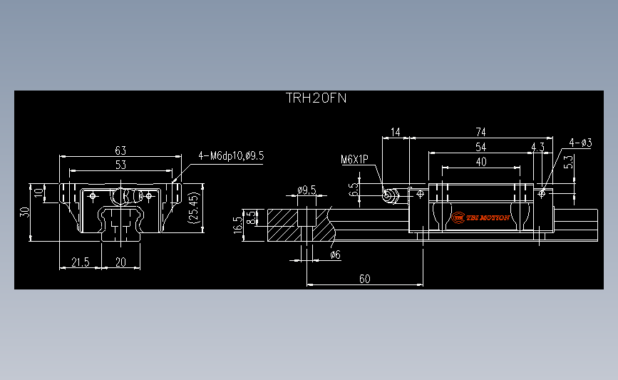 直线导轨TRH20FN.dwg