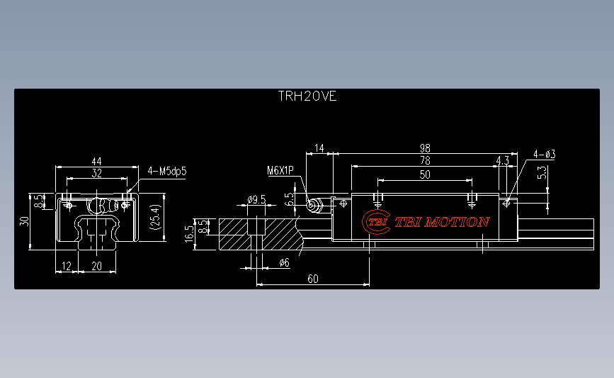 直线导轨TRH20VE.dwg