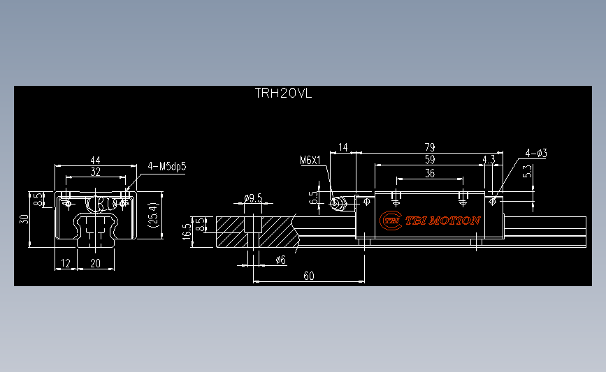 直线导轨TRH20VL.dwg