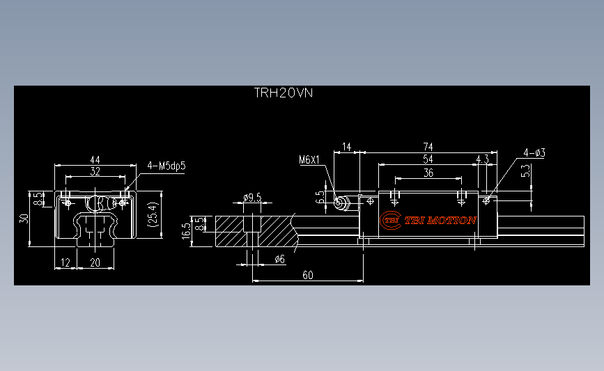 直线导轨TRH20VN.dwg