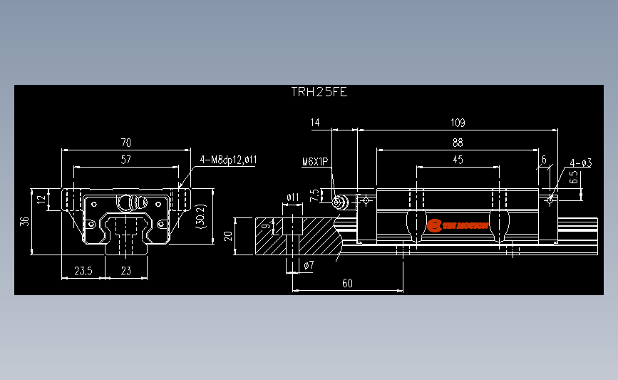 直线导轨TRH25FE.DWG