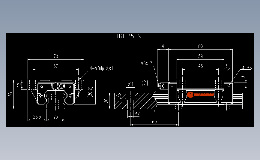 直线导轨TRH25FN.dwg