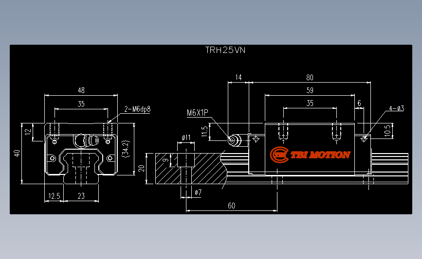 直线导轨TRH25VN.dwg