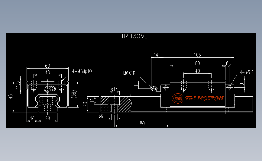 直线导轨TRH30VL.dwg