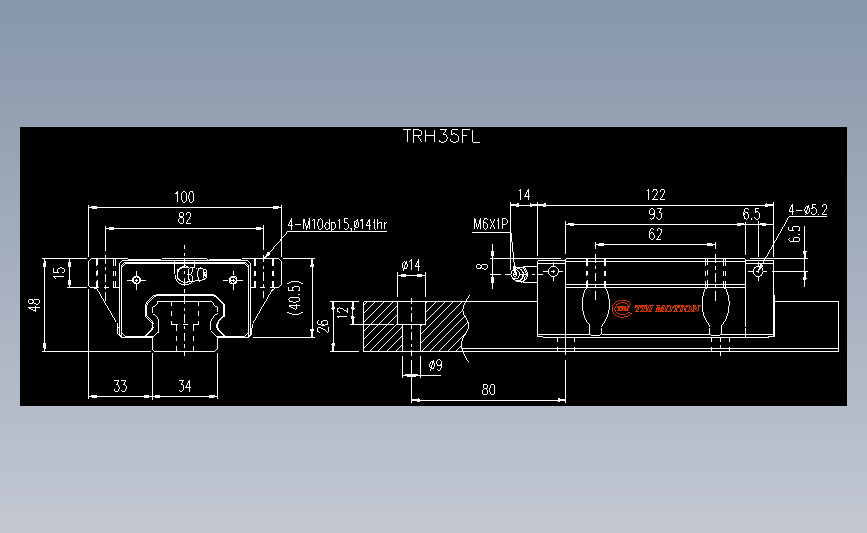 直线导轨TRH35FL.dwg