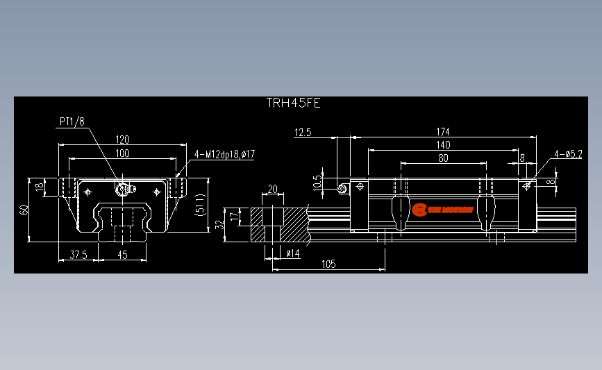 直线导轨TRH45FE.DWG