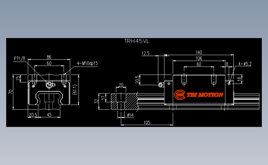 直线导轨TRH45VL.DWG