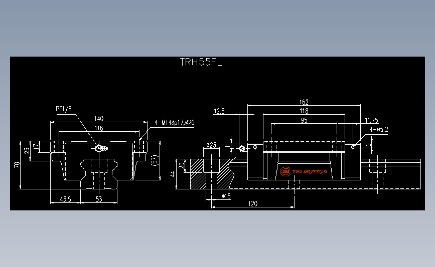 直线导轨TRH55FL.dwg