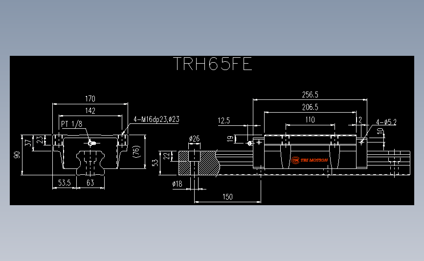 直线导轨TRH65FE.dwg