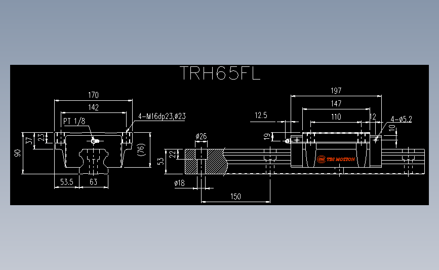 直线导轨TRH65FL.dwg