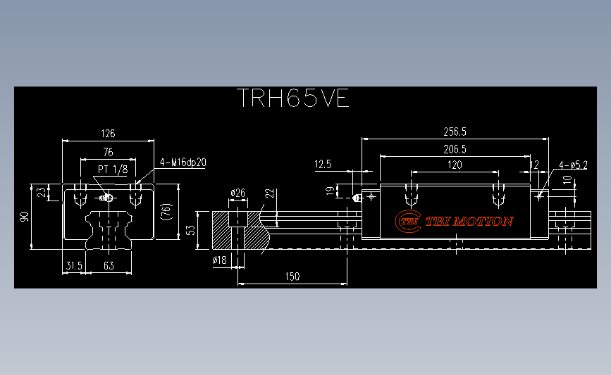直线导轨TRH65VE.dwg