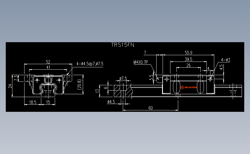 直线导轨TRS15FN.dwg