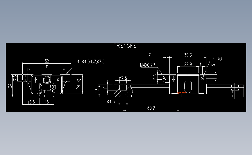 直线导轨TRS15FS.dwg
