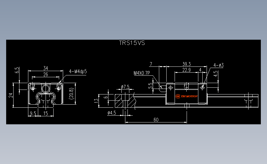 直线导轨TRS15VS.dwg