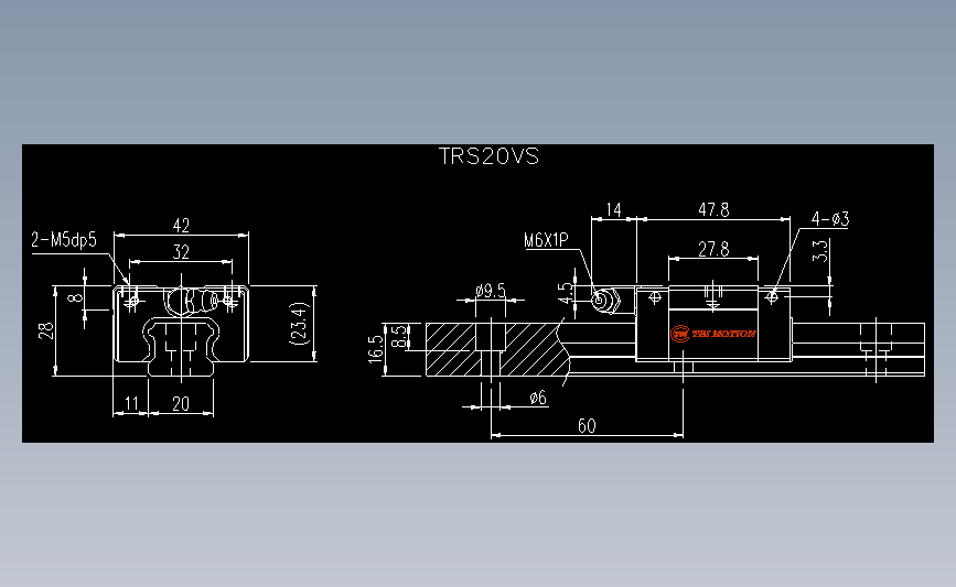 直线导轨TRS20VS.dwg