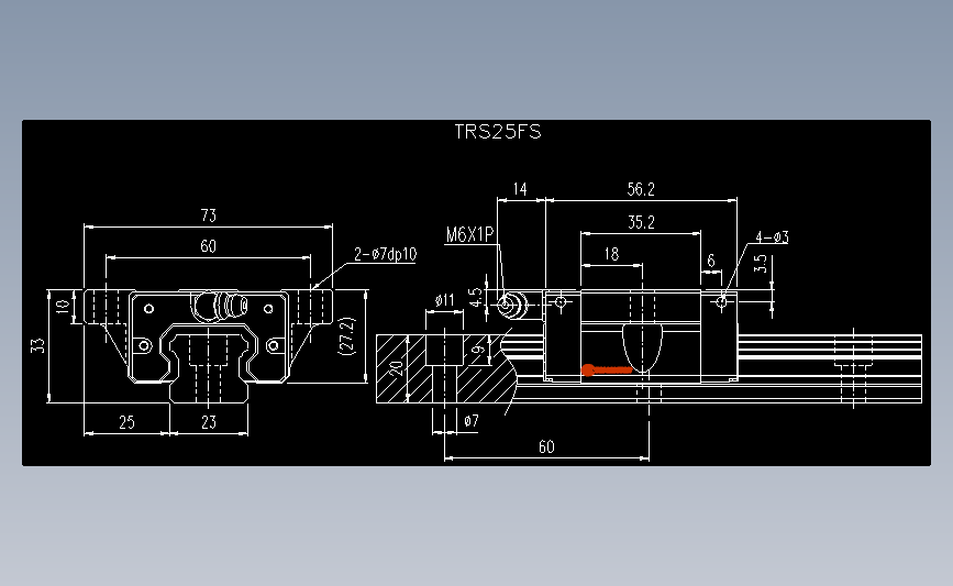 直线导轨TRS25FS.DWG