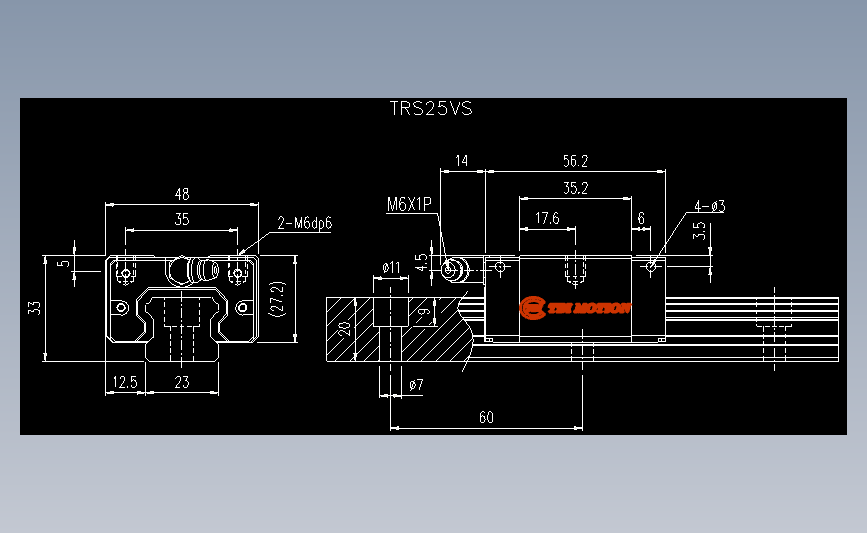 直线导轨TRS25VS.DWG