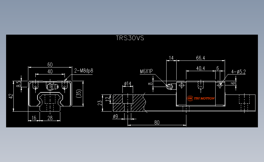 直线导轨TRS30VS.dwg