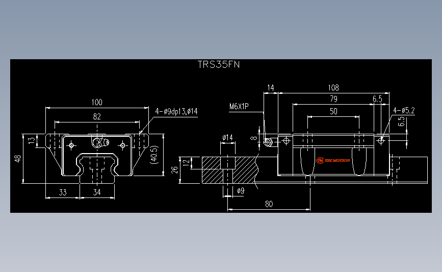 直线导轨TRS35FN.dwg