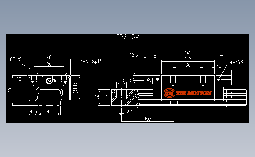 直线导轨TRS45VL.DWG