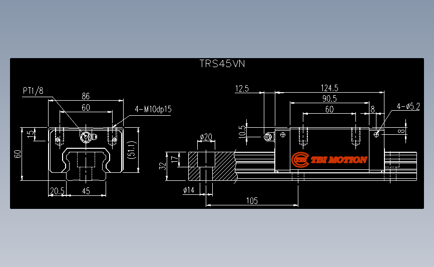 直线导轨TRS45VN.DWG