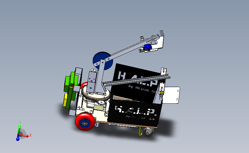 宠物营救机器人小车3D数模图纸 Solidworks设计