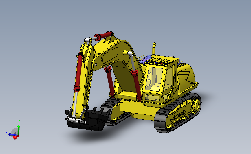 sch履带挖掘车模型3D图纸 Solidworks设计