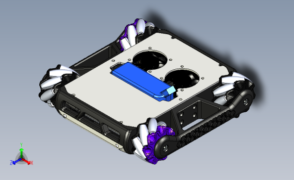 Wiimote-mecanum麦克纳姆轮小车3D图纸 STP格式