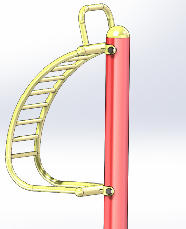 户外健身器材背部伸展架