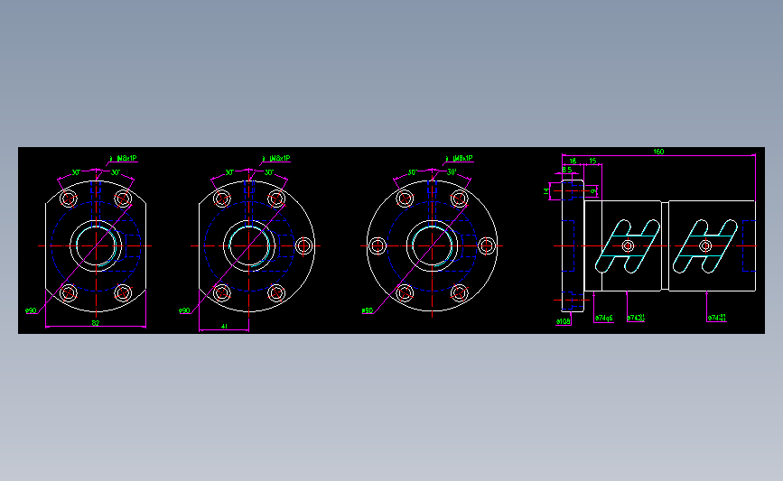 银泰滚珠丝杆FDWC03212A2-F.dxf