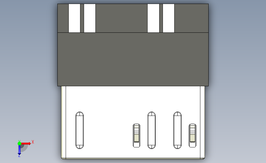 USB-TYPE-AB(公座立式) 俯视图