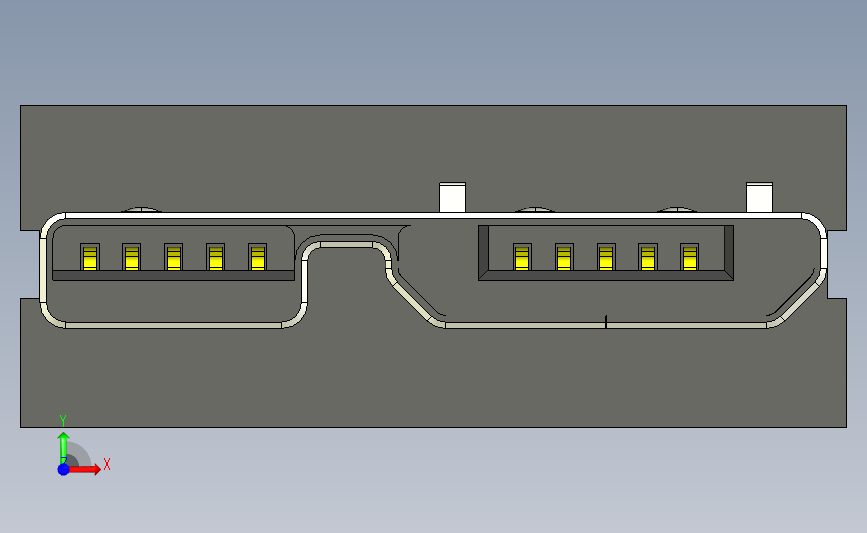 USB-TYPE-AB(公座立式) 正面视图