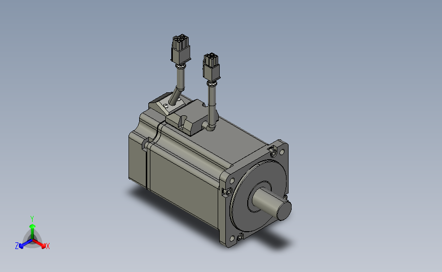 松下电机3d模型MHMD200~750W伺服电机