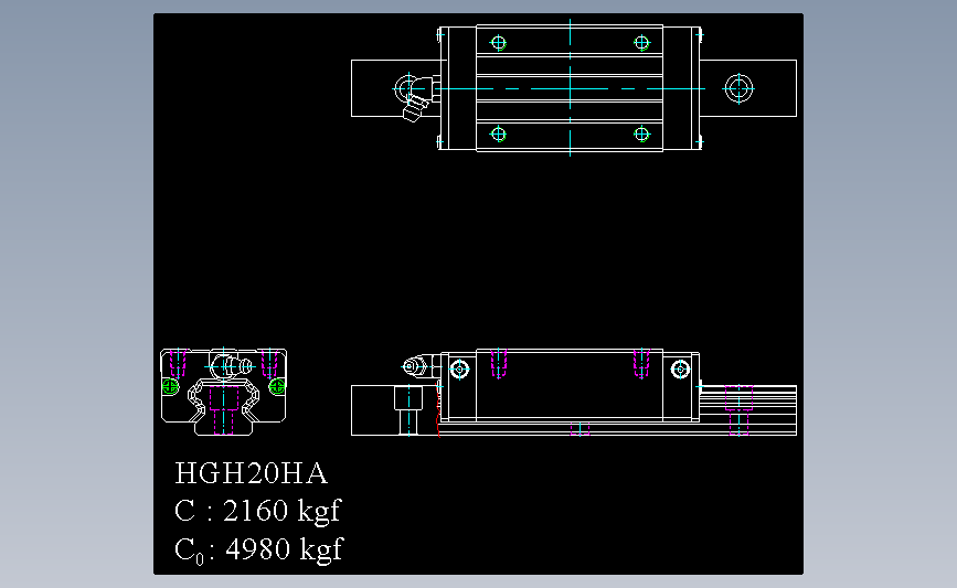 上银导轨丝杆HGH20HA.DWG