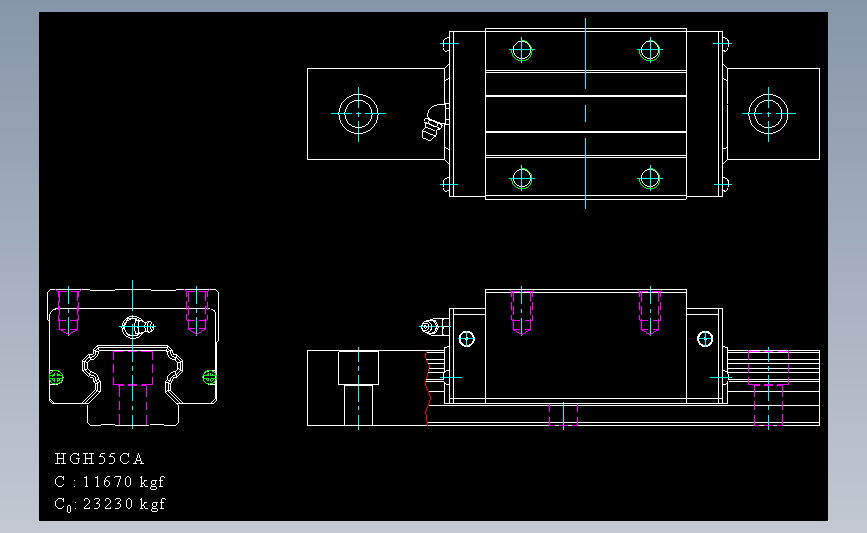上银导轨丝杆HGH55CA.DWG