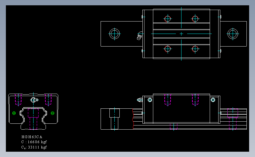 上银导轨丝杆HGH65CA.DWG