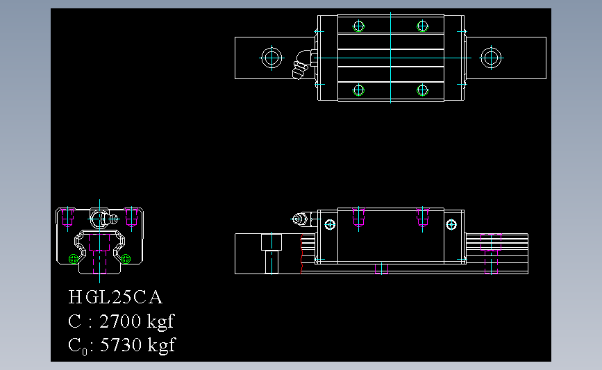 上银导轨丝杆HGL25CA.dwg