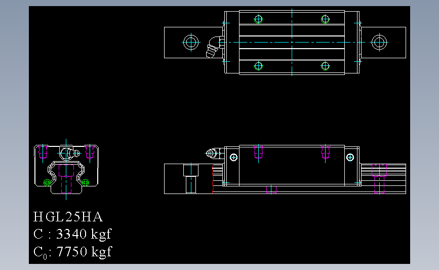 上银导轨丝杆HGL25HA.dwg