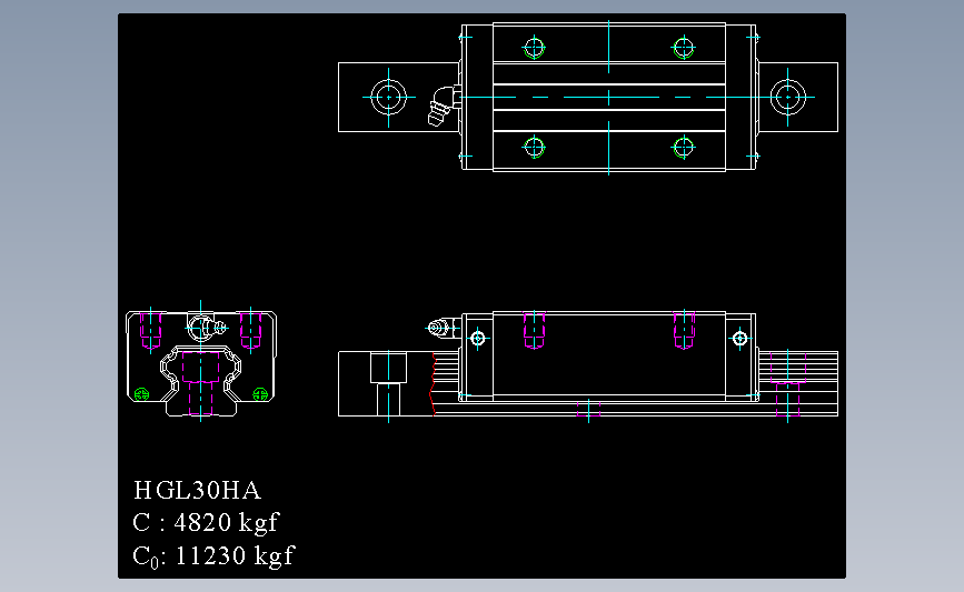 上银导轨丝杆HGL30HA.dwg