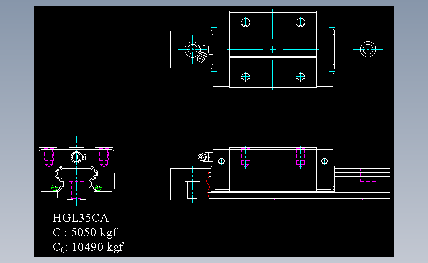 上银导轨丝杆HGL35CA.dwg
