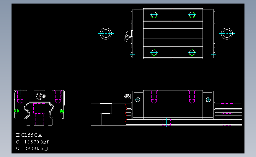 上银导轨丝杆HGL55CA.dwg